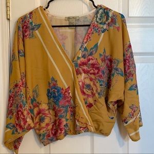 Mustard floral top